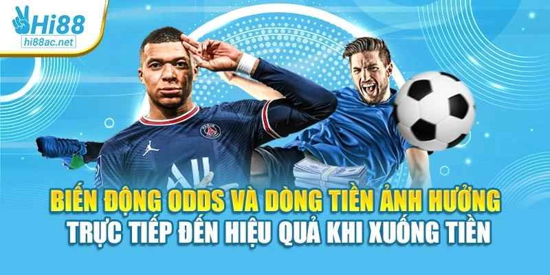 Biến động odds và dòng tiền ảnh hưởng trực tiếp đến hiệu quả khi xuống tiền