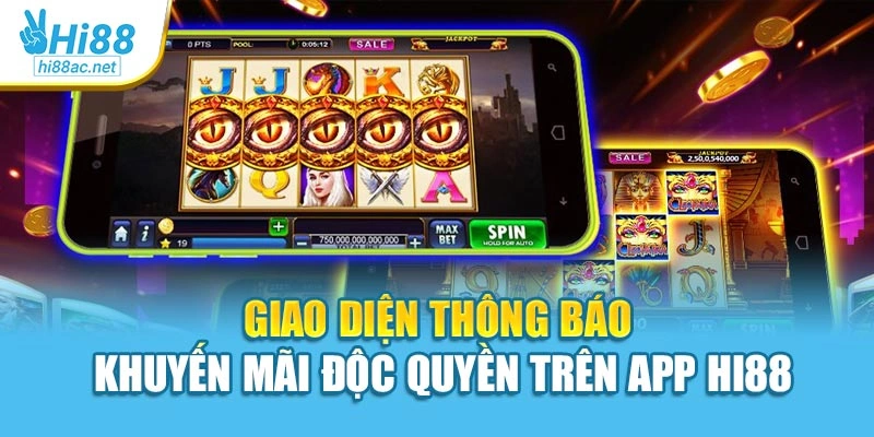 Giao diện thông báo khuyến mãi độc quyền trên app Hi88