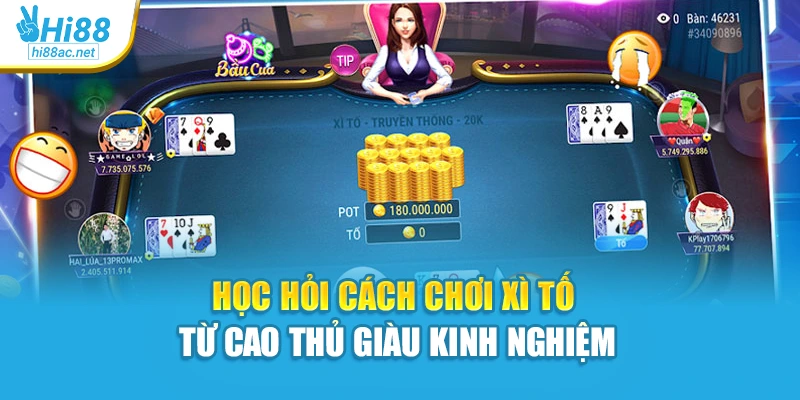 Học hỏi cách chơi xì tố từ cao thủ giàu kinh nghiệm