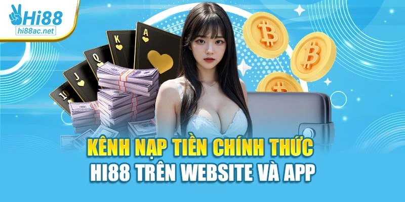Kênh nạp tiền chính thức Hi88 trên website và app